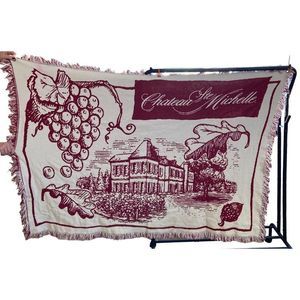 CHATEAU STE MICHELLE Winery Large Tapestry Red and White 68" x 48"
